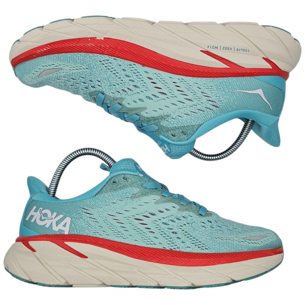 Hoka One One Clifton 8 Aquarelle Eggshell Blue Womens 7.5B (UK 6) Running Shoes - Picture 8 of 10